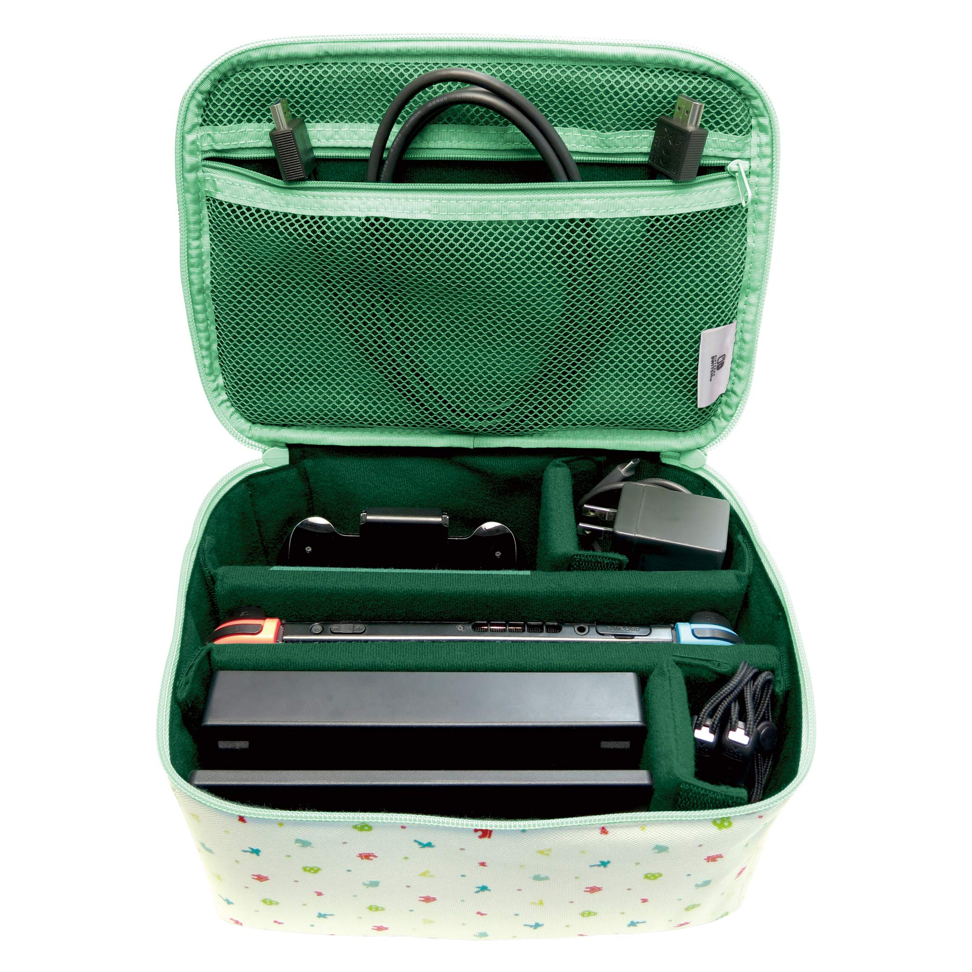 Hori - Sac de transport Animal Crossing blanc et vert pour Nintendo Switch (Nintendo Switch) Hori - Sac de transport Animal Crossing blanc et vert pour Nintendo Switch (Nintendo Switch)